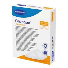 Curativo de filme transparente Cosmopor 10x12 cm estéril, 25 peças