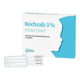 Ampolas Pädia de sal de cozinha 3% inalante, 20 unid