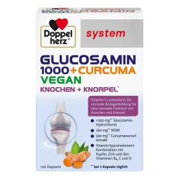 Doppelherz Glucosamina 1000 + Curcuma vegan sist. cápsulas, 120 unidades