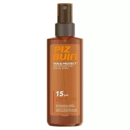 PIZ Buin Tan &amp; Spray de óleo protetor solar LSF 15, 150 ml