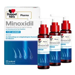 MINOXIDIL DoppelherzPharma solução 50 mg/ml para homens, 3X60 ml