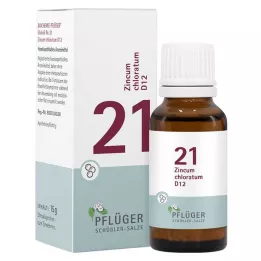 BIOCHEMIE Pflüger 21 Zincum chloratum D 12 Glóbulos, 15 g