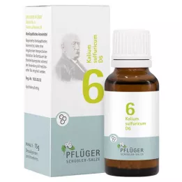 BIOCHEMIE Pflüger 6 Kalium sulfuricum D 6 Glóbulos, 15 g