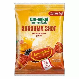 EM-EUKAL Bombons Shot de Cúrcuma recheados sem açúcar, 75 g