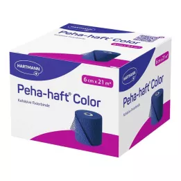 PEHA-HAFT Fita de fixação colorida sem látex 6 cm x 21 m azul, 1 peça