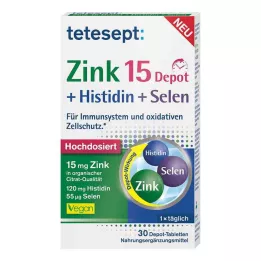 TETESEPT Comprimidos revestidos por película de Zinco 15 Depot+Histidina+Selênio, 30 unidades
