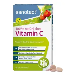 Pastilhas sanotact de vitamina C 100% natural, 30 unidades