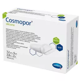 COSMOPOR curativo de silicone 5x7,2 cm, 10 peças