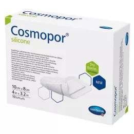 COSMOPOR curativo de silicone 8x10 cm, 10 peças