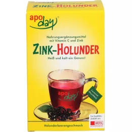 APODAY Sabugueiro zinco + vitamina C em pó, 10X10 g