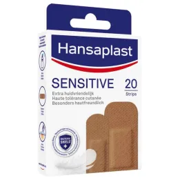 Tiras de gesso Hansaplast SENSITIVE tom de pele médio, 20 un
