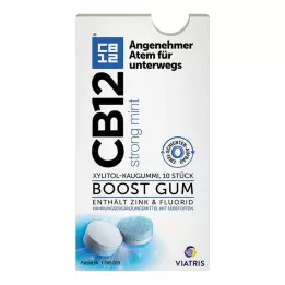 Goma de mascar CB12 Boost Strong Mint, 10 unidades