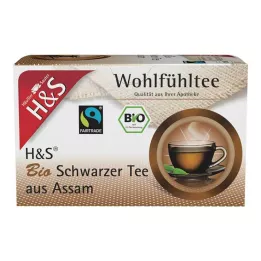 H&amp;S Chá Preto Orgânico de Assam Sacos de Filtro, 20X1,80 g