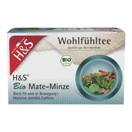 H&S Sacos de filtro de hortelã orgânica Mate, 20X1,8 g