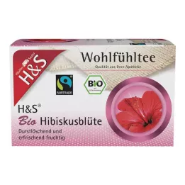 H&S Sacos de filtro de flores de hibisco orgânico, 20X1,75 g