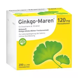 GINKGO-MAREN Comprimidos revestidos por película de 120 mg, 200 unidades