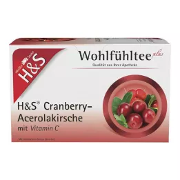 H&S Cranberry-Acerola Cereja com Vitamina C Fbtl., 20X2,8 g