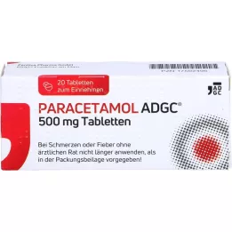 PARACETAMOL ADGC Comprimidos de 500 mg, 20 unidades