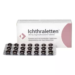 ICHTHRALETTEN Comprimidos gastrorresistentes de 200 mg, 84 unidades
