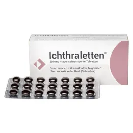 Comprimidos Ichthraletten® 200 mg para rosácea, 168 unidades