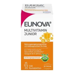 Eunova Junior comprimidos mastigáveis com sabor laranja, 100 unid