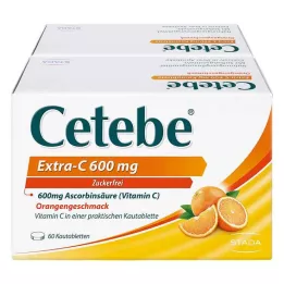 CETEBE Extra-C 600 mg comprimidos mastigáveis, 120 unidades