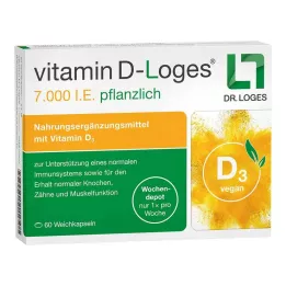 VITAMIN D-LOGES 7.000 UI de depósito semanal de ervas, 60 unidades