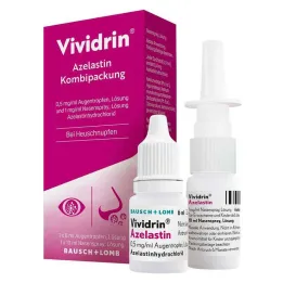 Pacote combinado Vividrin® Azelastine para alergias à febre do feno & , 1 p