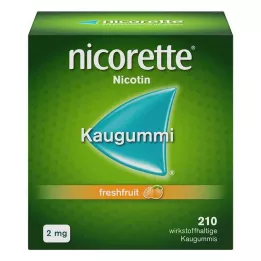 NICORETTE Goma de mascar de fruta fresca 2 mg, 210 unidades