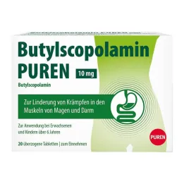 Butilscopolamina PUREN comprimidos de 10 mg, 20 unidades