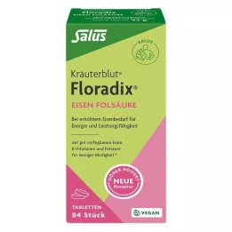 FLORADIX Comprimidos de ácido fólico de ferro, 84 unidades