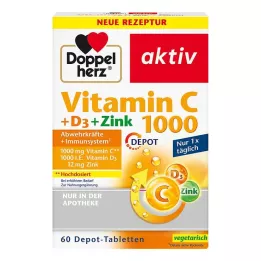 DOPPELHERZ Comprimidos Vitamina C 1000+D3+Zinc Depot, 60 unid