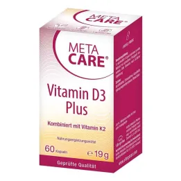 Meta Care Vitamina D3 Plus 10.000 UI + 80 µg K2 cápsulas, 60 unid