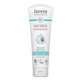 Leite de limpeza sensível à base de Lavera, 125 ml