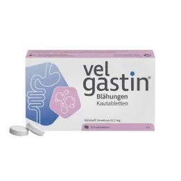 Comprimidos mastigáveis para flatulência Velgastin, 20 unidades