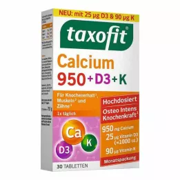 TAXOFIT Comprimidos de cálcio 950+D3+K, 30 unidades