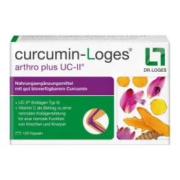 Cápsulas Curcumin-Loges arthro plus UC-II , 120 unidades