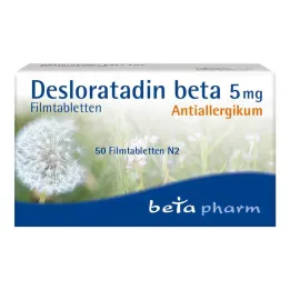 Desloratadina beta 5 mg comprimidos revestidos por película, 50 unidades