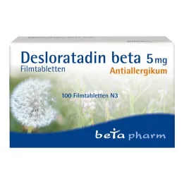 Desloratadina beta 5 mg comprimidos revestidos por película, 100 unidades