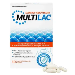 Cápsulas gastrorresistentes Multilac Synbiotic, 10 unid