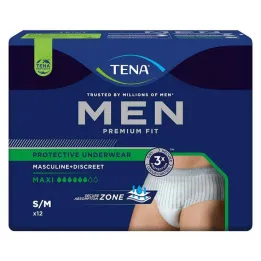 TENA® MEN PREMIUM FIT Calças Maxi S/M para incontinência, 12 peças