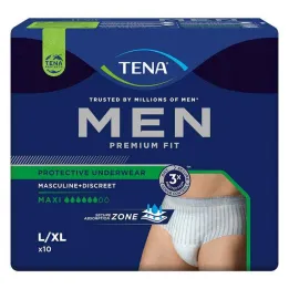 TENA® MEN PREMIUM FIT Calça Maxi L/XL para incontinência, 10 peças