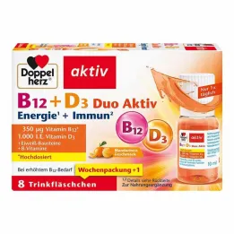 Ampolas para beber Doppelherz B12 + D3 Duo Active, 8 unidades