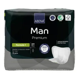 Palmilhas Abena Man Premium fórmula 1, 15 unidades