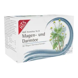 Sacos de filtro de chá estomacal e intestinal H&S®, 20X2,0 g