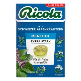 Ricola sem açúcar caixa mentol rebuçados extra fortes, 50 g