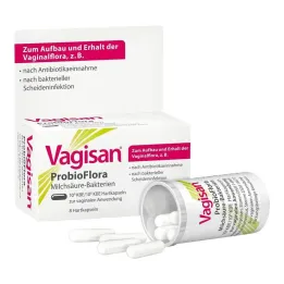Cápsulas duras de bactérias do ácido láctico Vagisan Probioflora, 8 peças