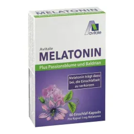 Cápsulas de melatonina + passiflora + valeriana, 60 unidades