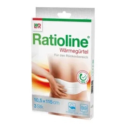 Área traseira do cinto térmico Ratioline 10,5x115 cm, 3 peças