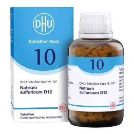 DHU Comprimidos de sal de Schüßler nº 10 sulfuricum sódico D12, 900 unidades